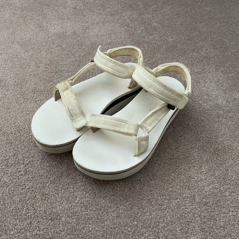 white platform tevas